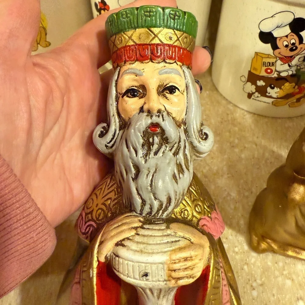 Vintage Ardco Holiday Golden Three Wise Men Christmas Figurines made in Japan